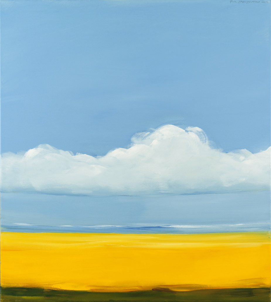 Puck Steinbrecher • Unter den Wolken • Acryl auf LW • 100 x 90 cm