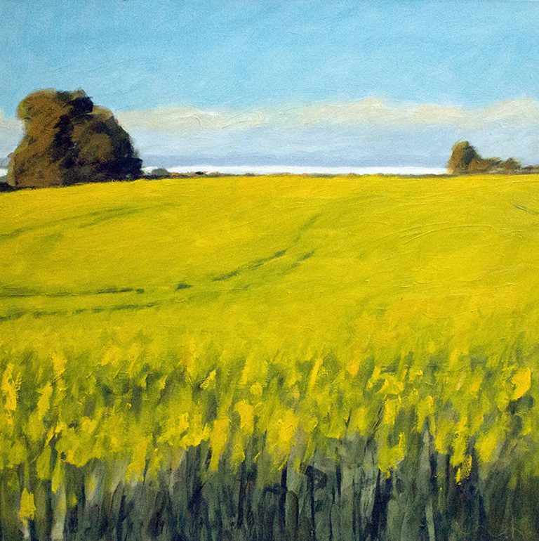 Galerie Schemm, Werner Heinze, Landschaft, Öl auf Leinwand, 80 x 80 cm