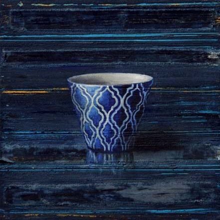 Galerie Schemm, Michael Lauterjung • Deep Blue • Acryl, Lack, Leinwand, Pigment, Öl auf Holz • 51 x 48 cm • 2018