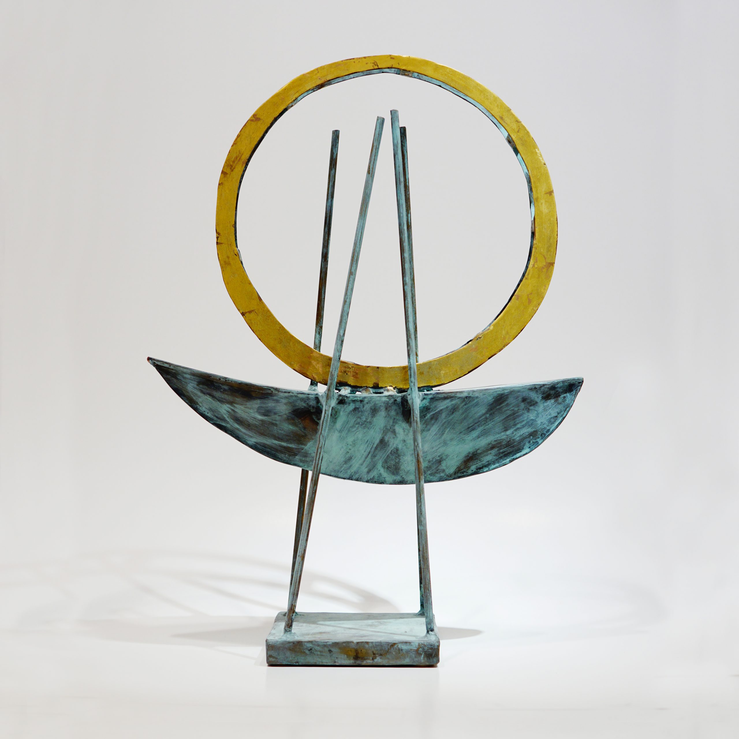 Basilius Kleinhans | Sonnenboot | 70 x 50 cm | Bronze, Blattgold | 2020