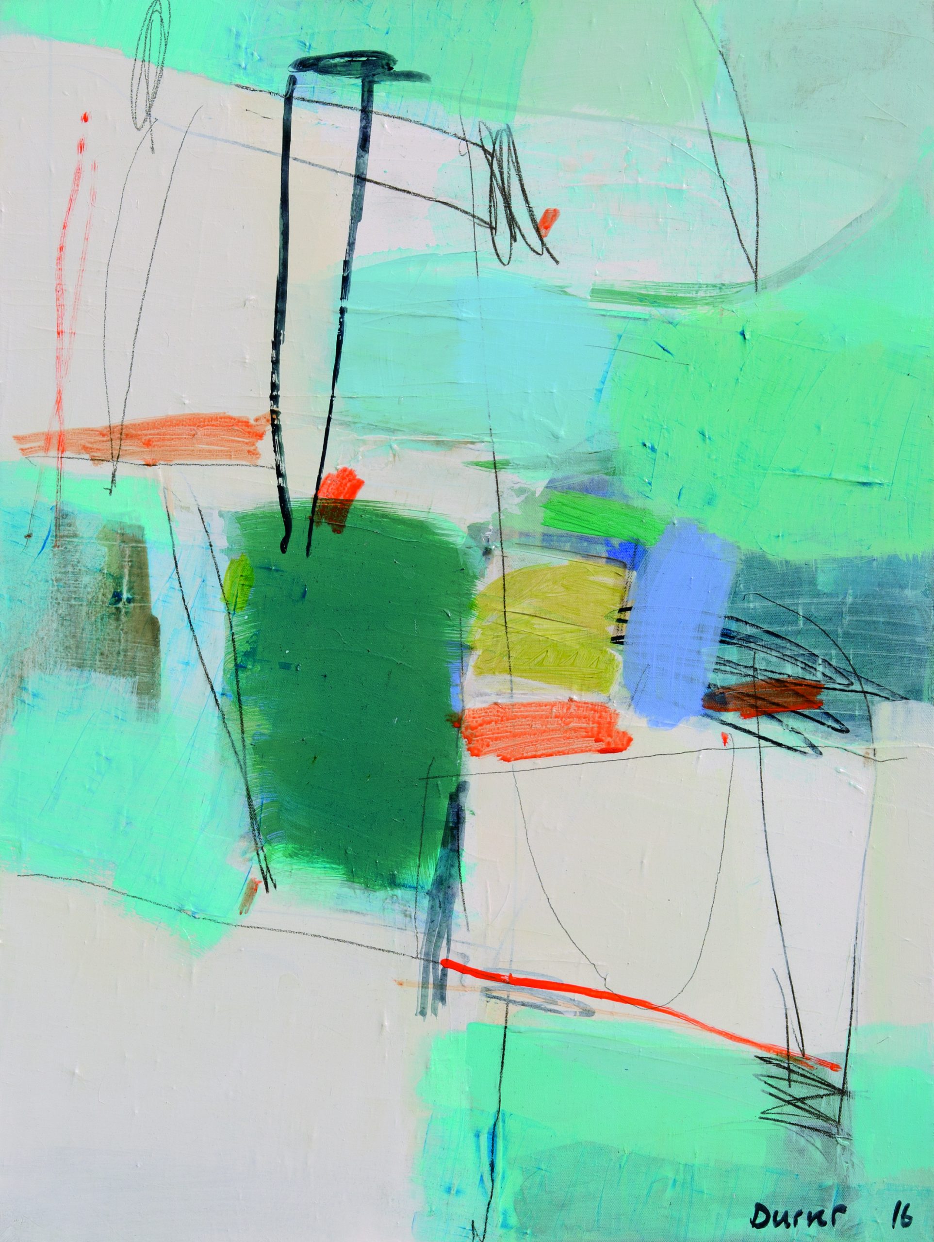 Andreas Durrer "Sanfter Mond" (2016), 80x60cm, Acryl auf Leinwand