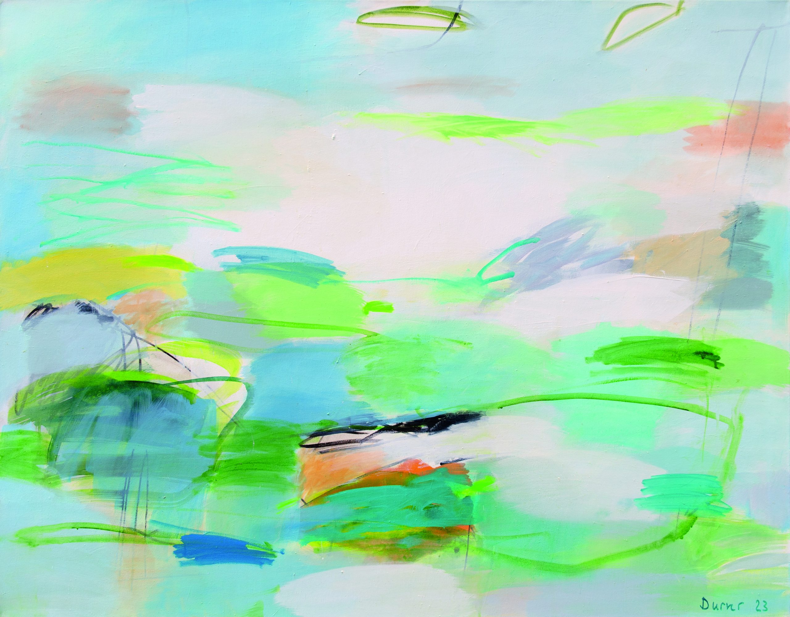 Andreas Durrer "Himmelhoch" (2023), 110x140cm, Acryl auf Leinwand