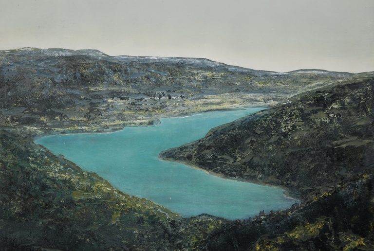 Armin Weinbrenner Unikat auf Holz Thunersee, Schweiz 55 x 80 cm 2.200,-