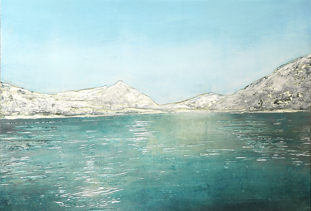 Armin Weinbrenner Unikat auf Holz Thunersee, Schweiz 55 x 80 cm 2.200,-