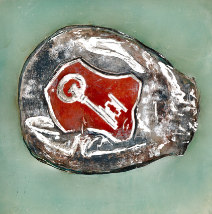 Armin_Weinbrenner_Kronkorken_30x30_2023_Öl_holz