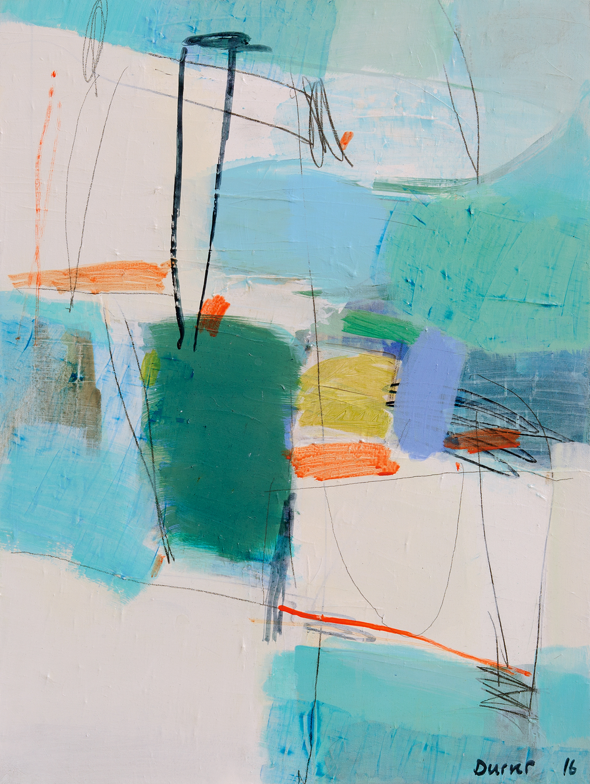 Andreas Durrer "Sanfter Mond" (2016), 80x60cm, Acryl auf Leinwand