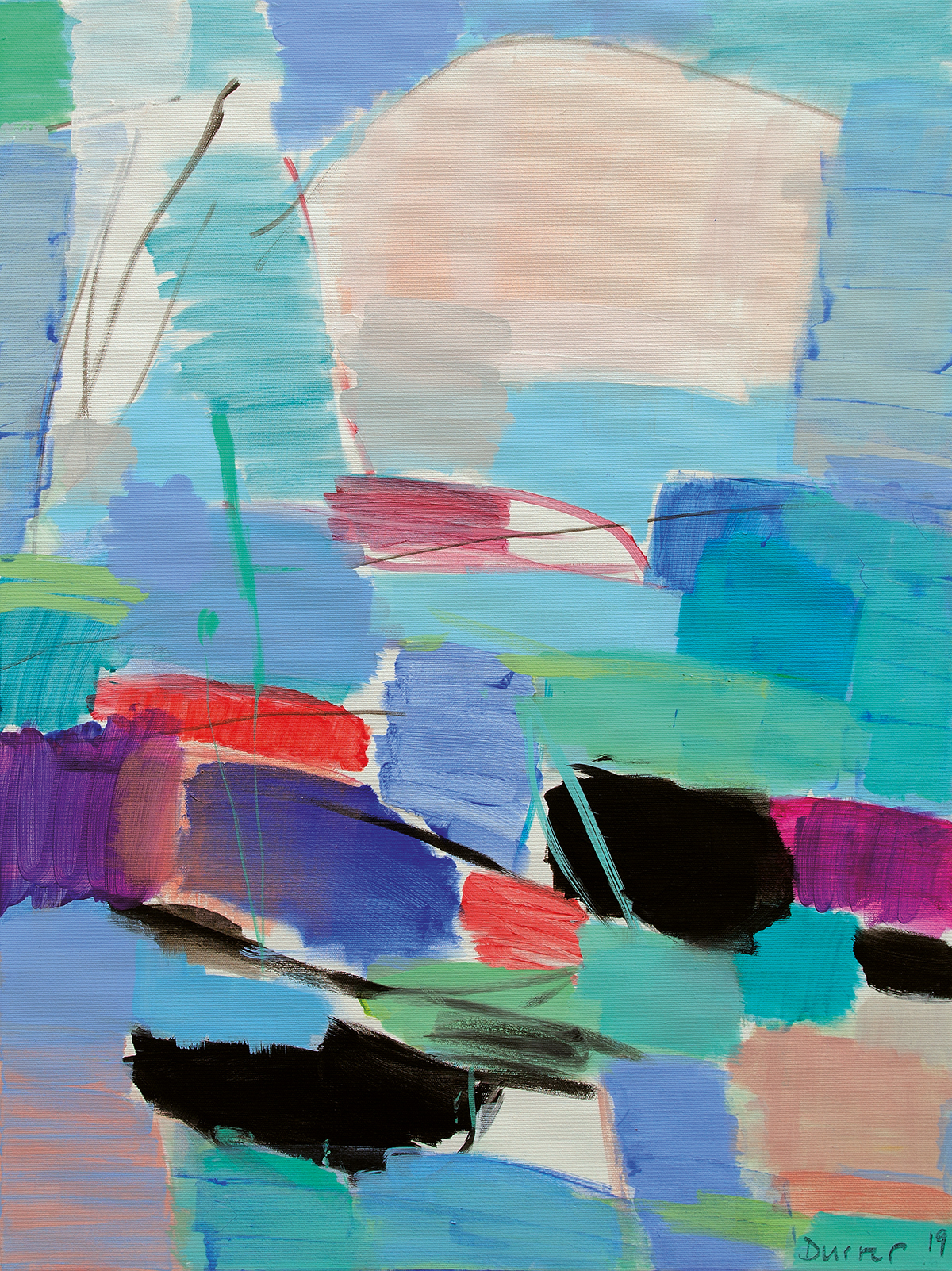 Andreas Durrer "Frühlingstag" (2019), 80x60cm, Acryl auf Leinwand