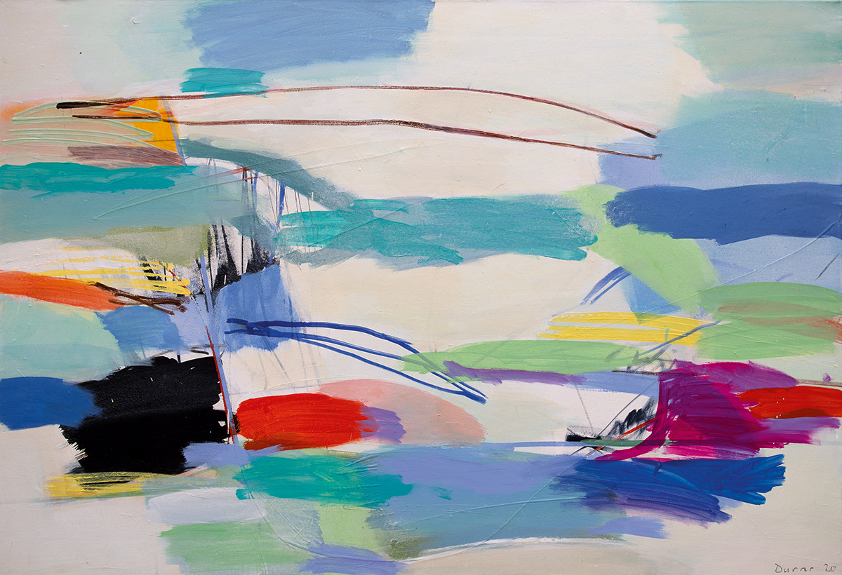Andreas Durrer "überwölbt" (2020), 90x130cm, Acryl auf Leinwand