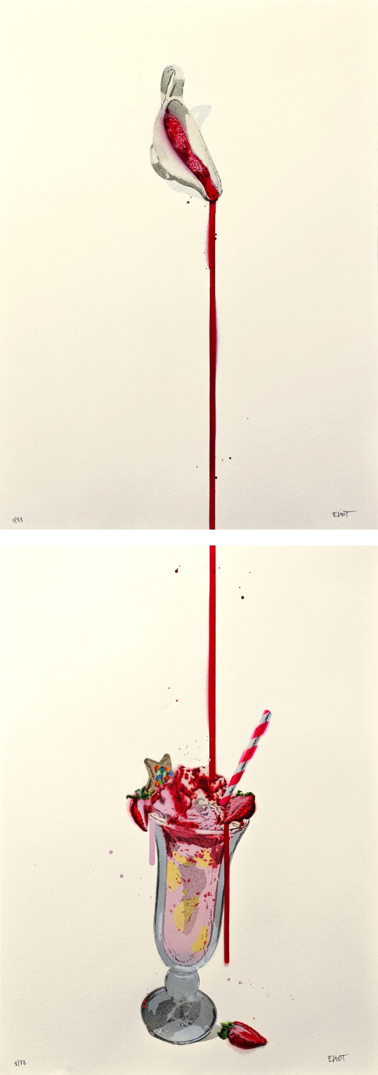 Eliot_ErdbeerSauce_2Teilig_70x50_Stencil:Papier