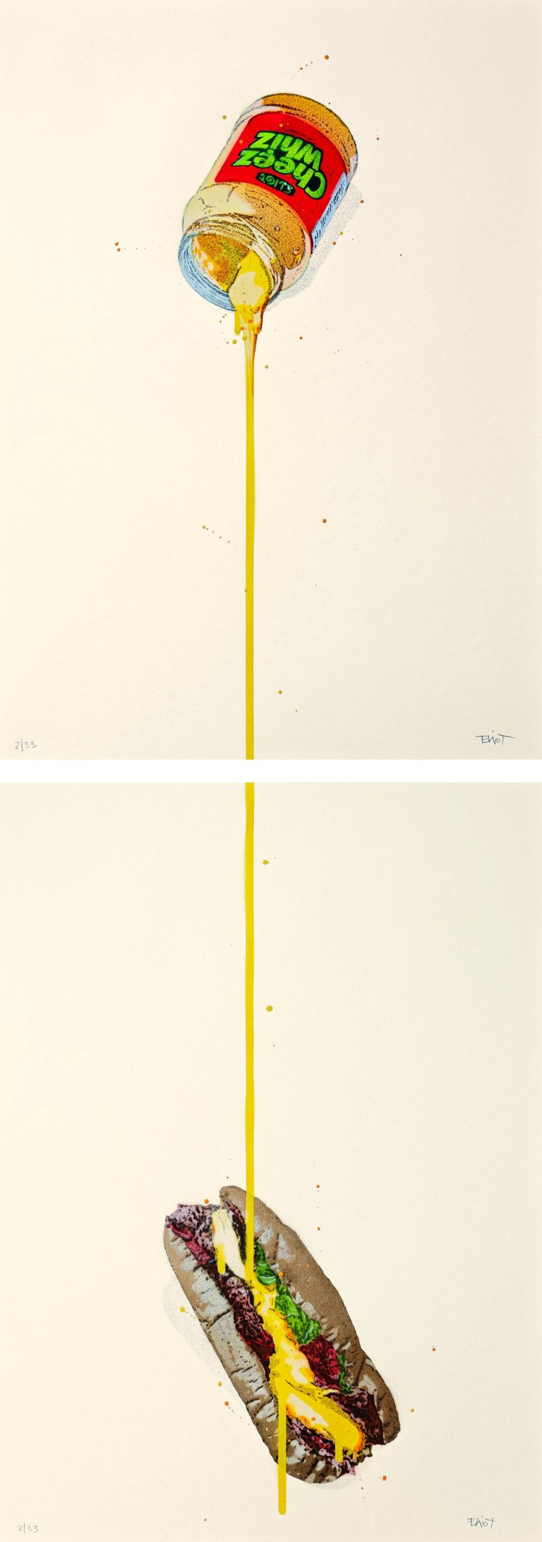 Eliot_PhillysteakCheezewhiz_2Teilig_70x50_Stencil:Papier