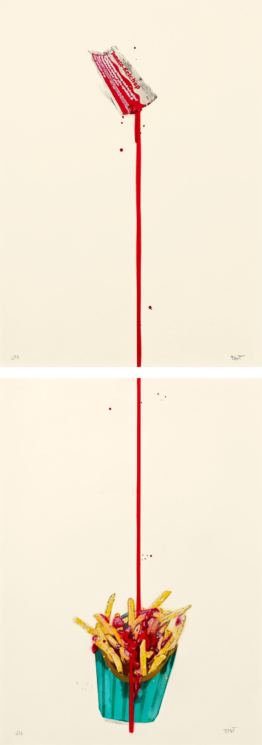 Eliot_pommesKetchup_2Teilig_70x50_Stencil:Papier