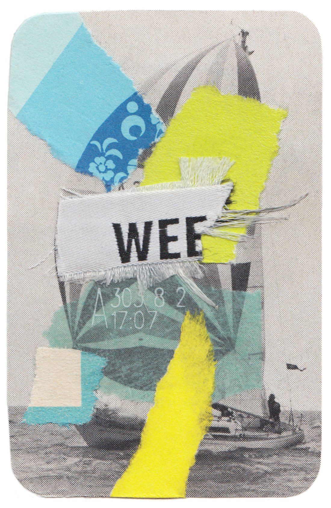 Christian Wischnewski WEE 68×44mm Collage auf Papier